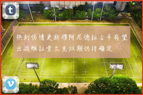 热刺伤情更新穆阿尼德拉古辛有望出战维拉索兰克归期仍待确定